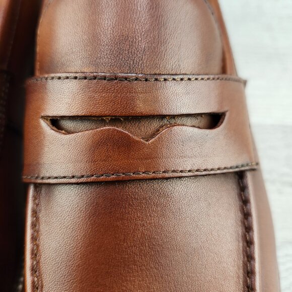 Florsheim Rucci Moc Toe Penny Loafer Men Size 7.5M Cognac